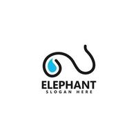 l'éléphant logo conception modèle icône vecteur illustration