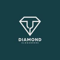 diamant logo modèle vecteur illustration conception icône