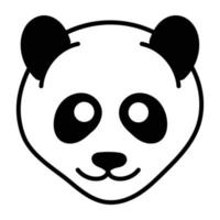 visage de panda à la mode vecteur
