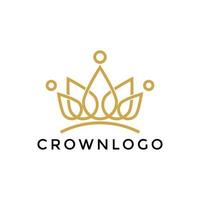 illustration vecteur graphique couronne logo conception luxe et minimaliste