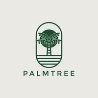 illustration vecteur graphique paume arbre logo conception minimaliste