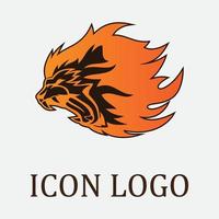 icône de vecteur de modèle de logo de lion