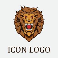 icône de vecteur de modèle de logo de lion