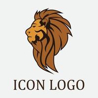 icône de vecteur de modèle de logo de lion