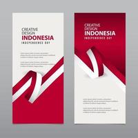 bonne indonésie fête de l'indépendance célébration créative marché vecteur modèle design illustration