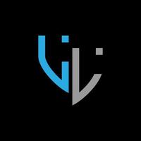 ll abstrait monogramme logo conception sur noir Contexte. ll Créatif initiales lettre logo concept. vecteur