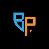 pb abstrait monogramme logo conception sur noir Contexte. pb Créatif initiales lettre logo concept. vecteur