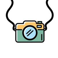 caméra icône symbole logo plat vecteur