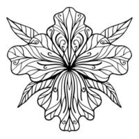 abstrait fleur. vecteur silhouette élégant fleur isolé sur blanc Contexte