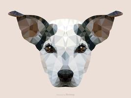 Portrait de chien Jack Russel abstrait en conception de vecteur Low Poly