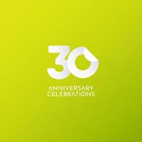 30 ans anniversaire célébration vector logo icône modèle illustration de conception