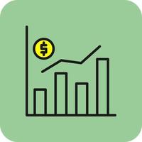 conception d'icônes vectorielles de données financières vecteur