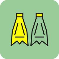 conception d'icône de vecteur de nageoire