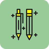 conception d'icônes vectorielles stylo et crayon vecteur