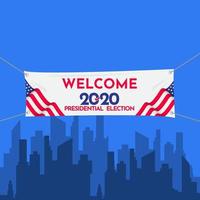 Bienvenue bannière élection présidentielle 2020 États-Unis vector illustration de conception de modèle