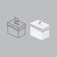 Illustration de modèle de vecteur de conception de boîte de vote de l'élection présidentielle 2020