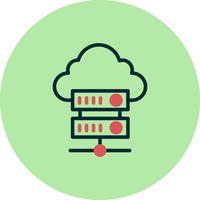 icône de vecteur de serveur cloud