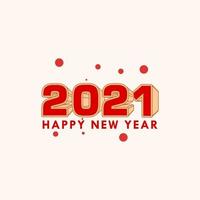 bonne année 2021 célébration vector illustration de conception de modèle