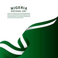 illustration de conception de modèle de vecteur de fête nationale nigeria
