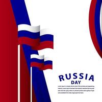 joyeux jour de l'indépendance de la russie célébration vector illustration de conception de modèle