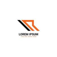 Créatif et minimaliste lettre r logo conception icône modifiable dans vecteur format dans noir et Orange couleur.