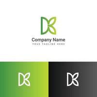 dk ou kd lettre initiale logo conception, vecteur modèle