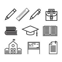 éducation logo icône modèle vecteur