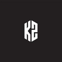 kz logo monogramme avec hexagone forme style conception modèle vecteur