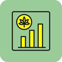 conception d'icône vectorielle de stocks de marijuana vecteur