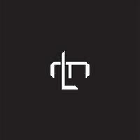 lm initiale lettre chevauchement verrouillage logo monogramme ligne art style vecteur