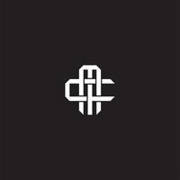 mc initiale lettre chevauchement verrouillage logo monogramme ligne art style vecteur
