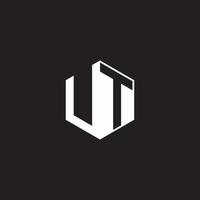 Utah logo monogramme hexagone avec noir Contexte négatif espace style vecteur