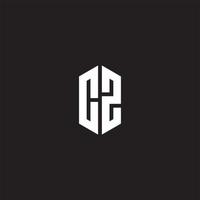 cz logo monogramme avec hexagone forme style conception modèle vecteur