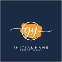 initiale gy féminin logo collections modèle. écriture logo de initiale signature, mariage, mode, bijoux, boutique, floral et botanique avec Créatif modèle pour tout entreprise ou entreprise. vecteur