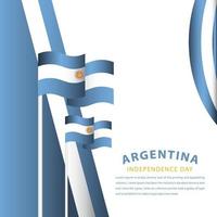 joyeux jour de l'indépendance de l'argentine célébration vector illustration de conception