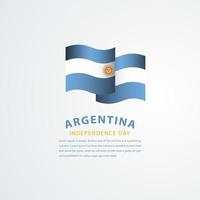 joyeux jour de l'indépendance de l'argentine célébration vector illustration de conception