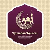 modèle de fond de voeux ramadan kareem vecteur