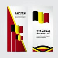 heureux, belgique, fête de l'indépendance, célébrations, vecteur, modèle, conception, illustration vecteur