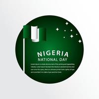 illustration de conception de modèle de vecteur de fête nationale nigeria