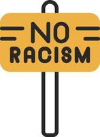 aucune conception d'icône de vecteur de racisme