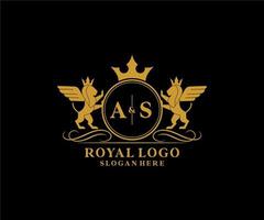 initiale comme lettre Lion Royal luxe héraldique, crête logo modèle dans vecteur art pour restaurant, royalties, boutique, café, hôtel, héraldique, bijoux, mode et autre vecteur illustration.