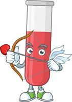 rouge tester tube dessin animé personnage vecteur