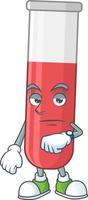 rouge tester tube dessin animé personnage vecteur