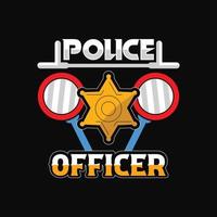 police T-shirt conception vecteur