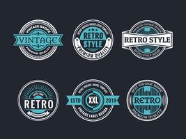 Collection de designs Circle Vintage et Retro Badge vecteur