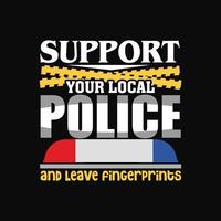 police T-shirt conception vecteur