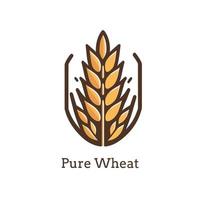 céréale blé logo modèle. vecteur illustration de une blé épillet.