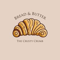 boulangerie magasin logo. vecteur illustration de une croissant.