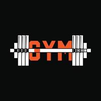 conception de t-shirt de gym vecteur