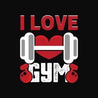 conception de t-shirt de gym vecteur